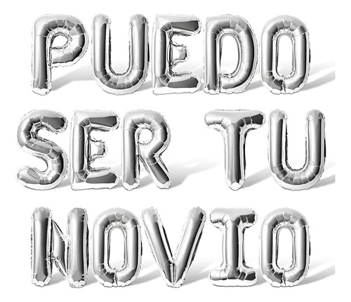 Decoracion Globos Metalicos Puedo Ser Tu Novio 45 Cm | Meses sin interés
