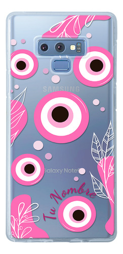 Funda Para Galaxy Ojo Turco Nazar Rosa Personalizada Nombres