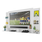 Painel Tv 60 Com Prateleiras Brasil Multimóveis Br2739 Bco