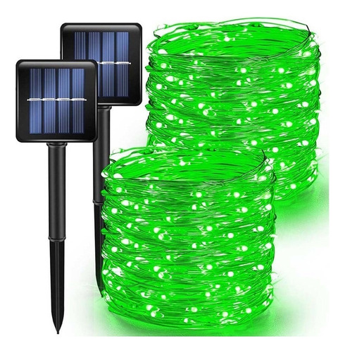 32m 300led Luces Solares Para Halloween Navidad-verde [u]