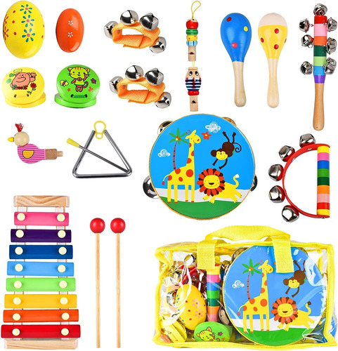 Juego De Instrumentos Musicales Para Niños, 20 Piezas,...