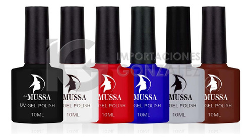 Gama De Gel Semipermanente Mussa® 6 Esmaltes Para Uñas Uv Color Gama O