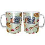 Taza Grande Vintage Camara Fotografica  Para Café M3   443ml