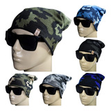 Gorro Lana Camuflado Táctica Reversible