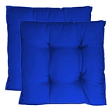 Kit 2 Assentos Almofada Futon 45x45 Novita - Azul Royal