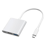 Adaptador Usb C A Hdmi, Multipuerto 3 En 1, Usb Tipo C A 4k