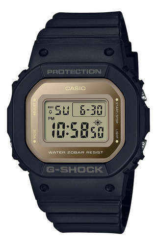 Reloj Mujer Casio Gmd-s5600-1dr G-shock Color De La Correa Negro Color Del Bisel Negro Color Del Fondo Marrón