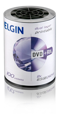 Dvd+r Elgin Dual Layer Printable 100 Unid 8x 8.5gb 240 Minut