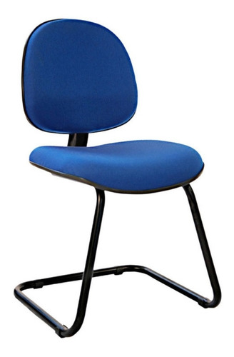 Cadeira Executiva Base Fixa Tecido Azul-royal 