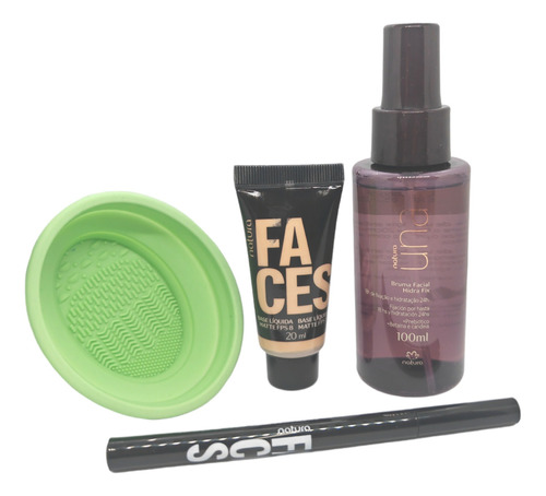 Kit Base Bruma Lapiz Ojos Natura + Bowl Limpiabrochas