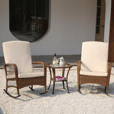 3 Piezas Silla Mecedoras Para Exterior, Muebles De Patio