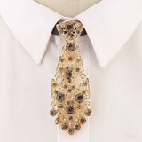 Collar De Metal Short Lux Con Diseño De Corbata Y Personalid