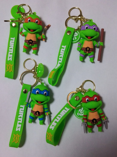 Padrisimos Llaveros Set Tortugas Ninja Kawaii