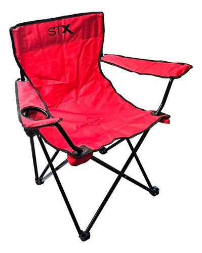 Sillon Director Plegable Playa Camping Portavaso Premium Color Rojo