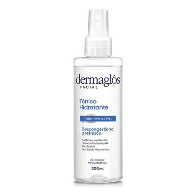 Dermaglos Tónico Hidratante Descongestivo X200 Ml Momento de aplicación Día\u002FNoche Todo tipo de piel | Mismo precio en cuotas