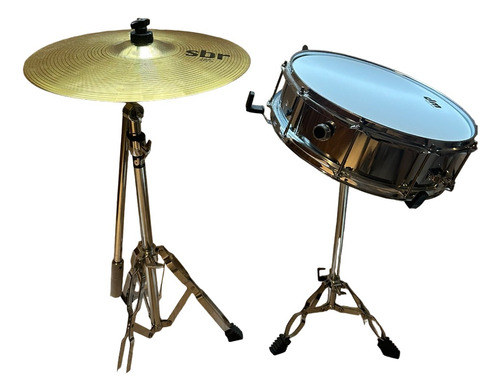 Pack Percusión  Platillo Sbr Y Tambor Dm Con Soporte