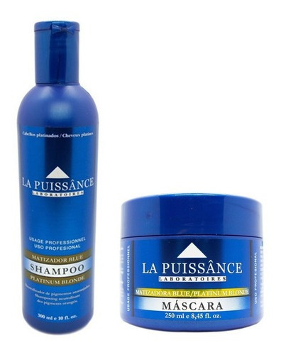 Kit Shampoo Matizador Azul + Mascara Capilar La Puissance