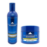 Kit Shampoo Matizador Azul + Mascara Capilar La Puissance