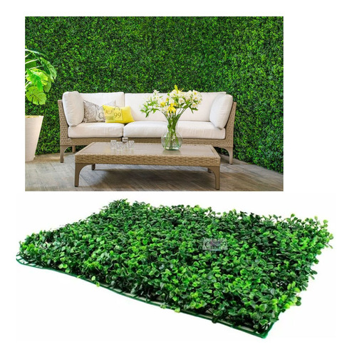 Jardin Vertical Artificial Follaje Medida 40x60cm Decoracion