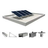 Kit Completo Estrutura Suporte Laje 04 Placas Painel Solar