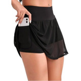 Falda Pantalón Deportiva De Fitness Corto Tenis Short Mujer