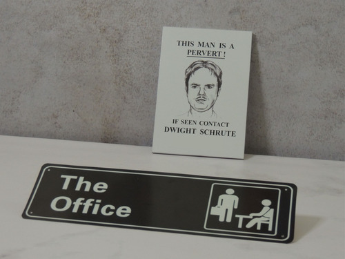 Pack Cuadro The Office Dwight Schrute 15x20 + Placa P Puerta