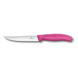 Cuchillo Para Bistec De Filo Dentado Swiss Classic, Negro Color Rosa