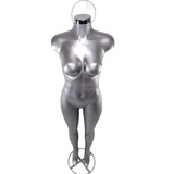 Maniqui Dama Cuerpo Completo Gris Fibra Vidrio Mujer Cn Base