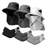 6 Sombreros Para El Sol, Sombreros De Pesca Con Cubierta Par