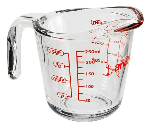 Anchor Hocking Ol11 Vaso Medidor De Vidrio De 8 Oz