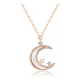  Collares Mujer  Con Plata 925 Chapado En Oro Luna Charms Dd