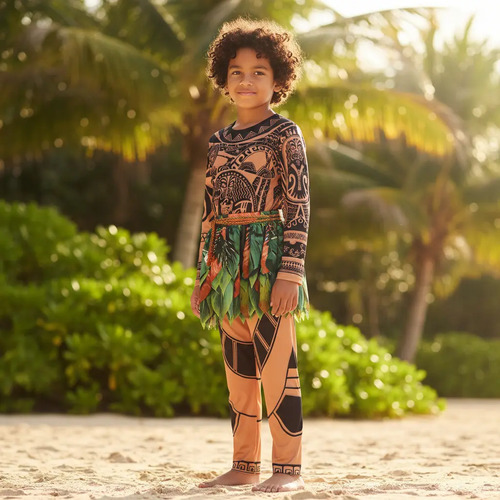 Disfraces De Cosplay Moana Y Maui Para Niños, Conjunto De 2 Prendas, Ropa Para Carnaval Y Halloween