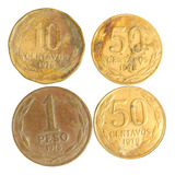 4 Monedas Antiguas Chile 2x1975 1978 1979