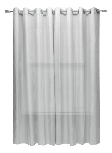 Cortinas Largas Tipo Lino Transparencia 2 Paneles 140x220cm