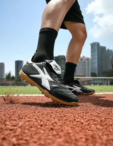 Tenis Futbol Concord Negro/blanco/ámbar 100% Piel S208qn