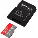 Memoria Micro Sd 64gb Xc Uhs-1 Sandisk Ultra 30mb/s Con Adap