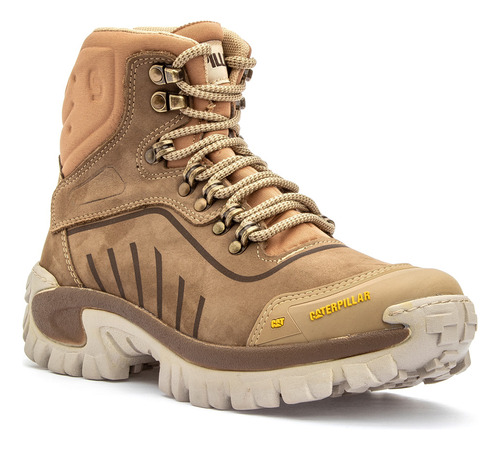 Bota Caterpillar Masculina Couro Confortável Macia Top Nl221