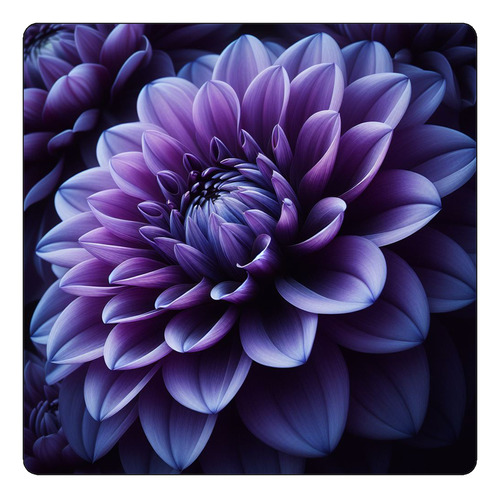 Mousepad Flor Loto Indigo Dahlia Violeta Floral M1