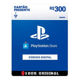 Gift Card Playstation Store 300 Reais Psn Plus Ps4 Ps5 Br