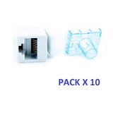 Jack Rj45 Hembra Categoria 5e Amp Pack X 10 Unidades