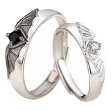 Par Anillos Novios Promesa Angel Y Demonio Diablo Pareja 03