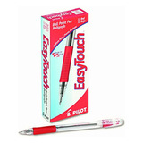 Pilot Easytouch, Bolígrafo, Tinta Rojo, Doce Piezas