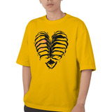 Blusa Unisex Skeleton Heart Estilo Gótico Old School Chic