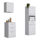 Mueble Infe + Aux Micro + Mueble Ae - Manchester / Blanco