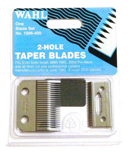 Set Cuchilla Wahl Super Taper Blade 2-hole 1006-400