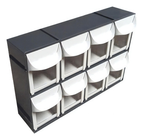 Organizador Apilable 8 Cajones Color Negro Org 8