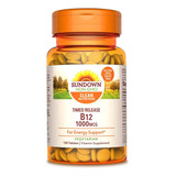 Vitamina B12 Sundown Liberación Programada 1000 Mcg 120 Cáp Sabor Sin Sabor