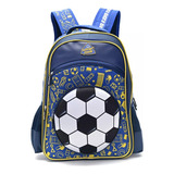 Mochila Escolar Skora 18´ Let´s Play Futbol Basquet 45cm Mca Color Azul Pelota Diseño De La Tela Liso