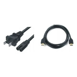 Cable De Corriente Para Fuente Poder One S + Cable Hdmi 1.2m