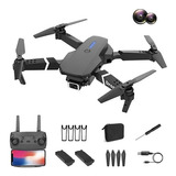  Drone Con Par Cámara 4k Quadcopter + 2batería Color Negro